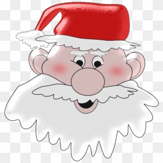 Jolly Santa Face - Cartoon Clipart