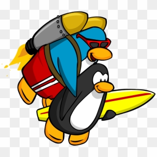 Catchin' Waves Jet Pack Surfer Carry - Club Penguin Clipart