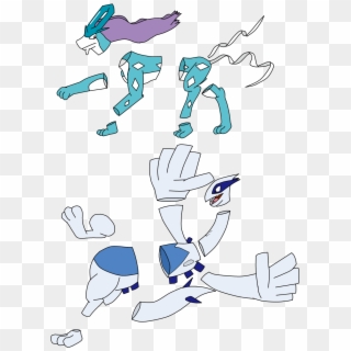 Pieces Of Lugia And Suicune Clipart