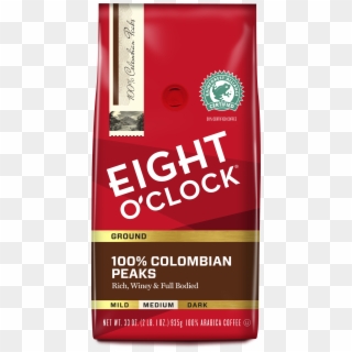 Eight O'clock 100% Colombian Peaks Ground Coffee 33 - Packaging And Labeling Clipart