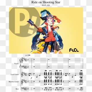 Ride On Shooting Star Sheet Music For Piano, Guitar, - Cartoon Clipart