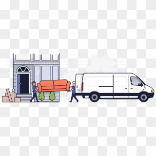Luggers Moving Home - Cartoon Clipart