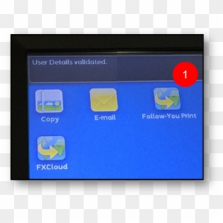 Select Follow-you Print Icon From The Screen - Display Device Clipart