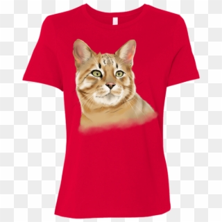 King Tut Savannah Cat Color B6400 Bella Canvas Ladies' - T-shirt Clipart
