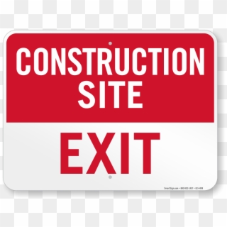Exit Construction Site Sign - Construction Site Exit Signage Clipart