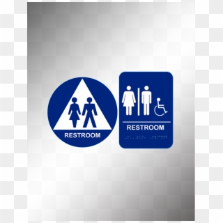Restrooms & Exit Signs - Graphic Design Clipart