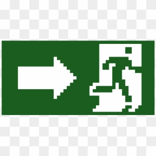 #4 Exit Sign - Fire Exit Sign Clipart