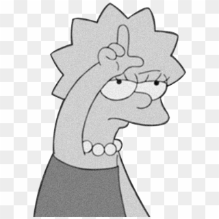 Lisa Simpson Black And White Clipart