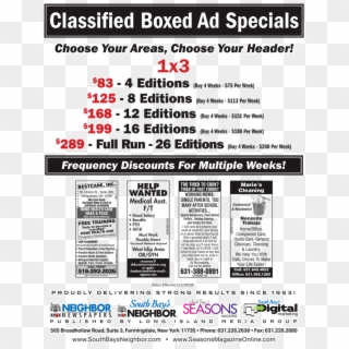 Classified Specials Clipart