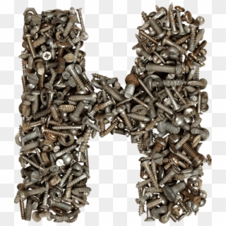 Nuts Bolts Font - Brass Clipart