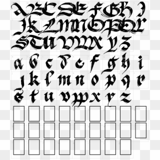 Blackflag Font - Alphabet Du Moyen Age Clipart