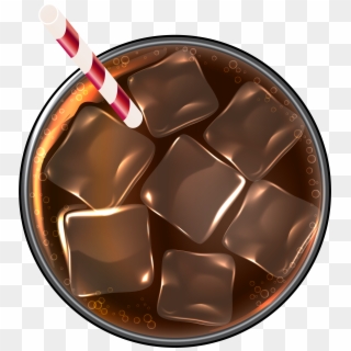 Cola With Ice Png Transparent Clip Art Image - Chocolate