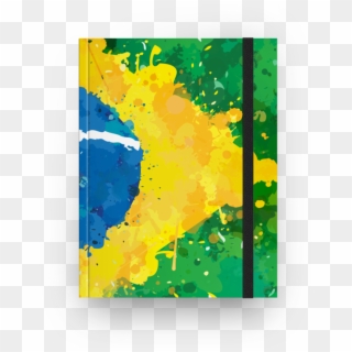 Caderno Bandeira Do Brasil - Visual Arts Clipart