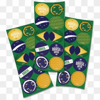 Adesivo Redondo Bandeira Brasil 2018 Festcolor - World Cup Clipart