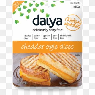 "meltable & Stretchy" Daiya Cheddar Low Protein Cheese - Daiya Cheddar Slices Clipart
