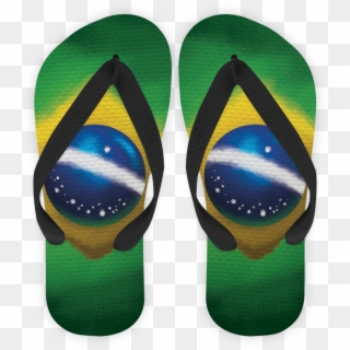 Nação Amada De Fábio Limana - Chinelo Com Bandeira Do Brasil Clipart