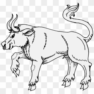 Bull Passant - Illustration Clipart