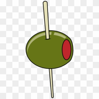 Green Olive On A Toothpick - Olive On A Toothpick Clipart
