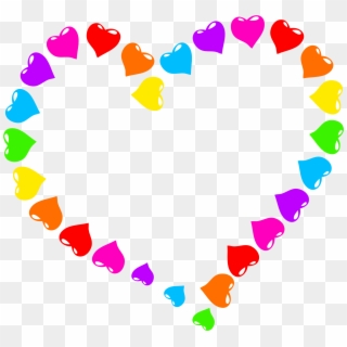 Rainbow Heart Transparent Transparent Background - Rainbow Heart Clipart - Png Download