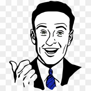 Smiling Man Face Drawing Clipart