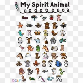 My Spirit Animals Inspiration Cards These Daily Inspiration - Cartoon Clipart