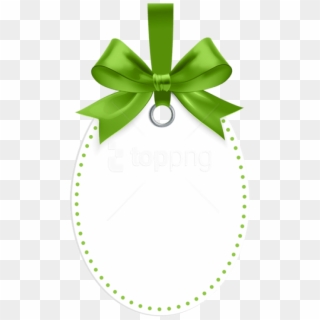 Free Png Label With Green Bow Template Png Png Images - Circle Clipart