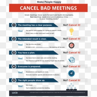 Cancel Bad Meetings Lucidmeetings - Account Manager Weekly Schedule Clipart