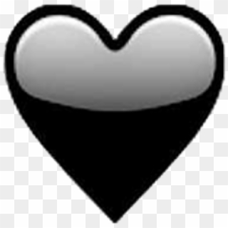 #heart #emoji #blackheart #tumblr #overlay #heartemoji - Emoji Heart Black Clipart