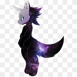Space Doggy Dandy Www - Furry Wolf Black And Purple Clipart