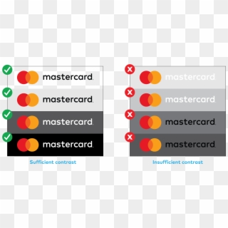 Images Of Sufficient And Insufficient Background Colors - Mastercard Brand Guidelines Clipart