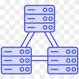 03 Cloud Server Network - Majorelle Blue Clipart