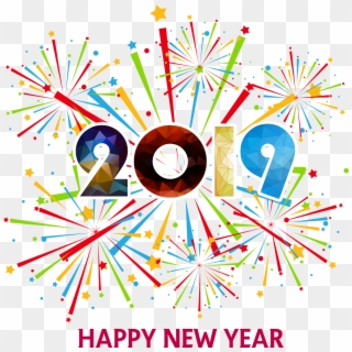 Happy New Year 2019 Png - New Year 2019 Fireworks Clip Art Transparent Png