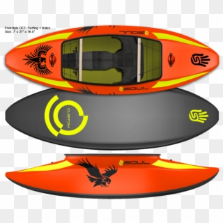 Kayak Clipart Wooden Canoe - Surfboard - Png Download