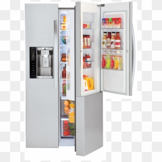 498 X 795 12 - Lg Side By Side Refrigerator Door In Door Clipart