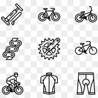 Bicycle - Line Art Clipart