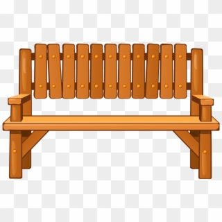 Wooden Clipart Bench - Wooden Furniture Clipart - Png Download