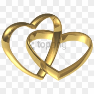 Free Png Download Gold Wedding Hearts Png Images Background - Transparent Background Gold Heart Png Clipart