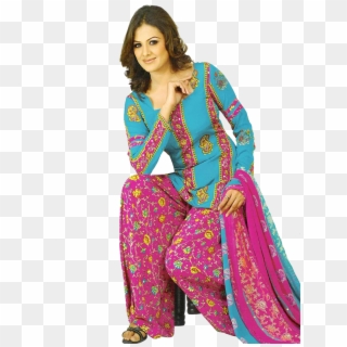 Banner Transparent Library Punjabi Clothing Patiala - Suit Girl Pic Png Clipart