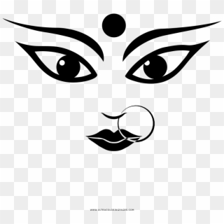Durga Coloring Page - Maa Durga Eyes Clipart