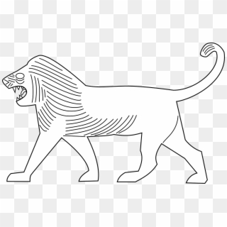 Lion Walking Animal - Lion Of Babylon Clipart - Png Download