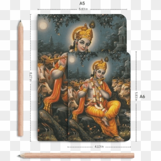 Dailyobjects Indian Mythology Krishna Cows A5 Notebook - Lord Krishna Clipart