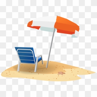 Beach, Umbrella Free Images On - Beach Chair And Umbrella Clipart - Png Download