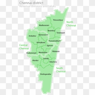 From Wikipedia, The Free Encyclopedia - Chennai District Map 2018 Clipart