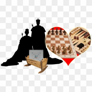 King Chess And Queen Backy With Their Little Prince - Chess Clipart