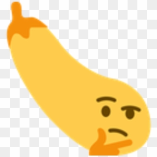 Eggplant Thinking Emoji - Funny Thinking Emoji Clipart