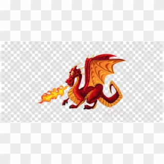 Download Dragon Fire Vector Clipart Stock Photography - Red Fire Breathing Dragon - Png Download