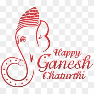 Ganesh Chaturthi Vector - Happy Ganesh Chaturthi Text Clipart