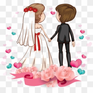 Wedding Couple Clipart Free Download - Wedding Couple Cartoon Png Transparent Png