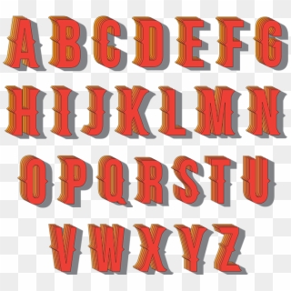 Indian Red 3d Font Clipart