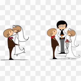 Kisspng Wedding Invitation Cartoon Clip Art Bride And - Couple Wedding Clip Arts Png Transparent Png